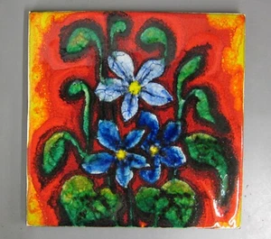 Fliese Blumen POP ART Kachel Wandfliese KARLSRUHER MAJOLIKA 7645 Schmidt - Bild 1 von 5