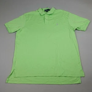 VTG Polo Ralph Lauren Polo Shirt XL Green Cotton Short Sleeve Casual Mens - Picture 1 of 10
