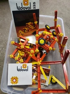 Swiss Ludoval 225 Partial Set Construction Building Toys 97 Piece Lot  - Picture 1 of 1