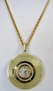Vintage Caravelle Swiss Mechanical Skeleton Back Pendant Watch - Works Great! - Bild 1 von 7