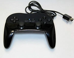 Wii And Wii U Replacement Pro Controller Black By Mars Devices Gamepad Wii - Picture 1 of 4