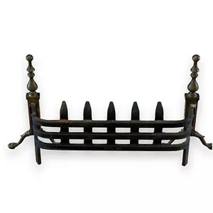 Antique Brass & Cast Iron Fire Guard Basket Front - Picture 1 of 6