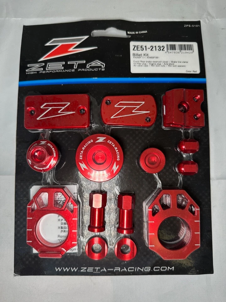Kit Billet Zeta Rojo ZE51-2132 para Kawasaki KX250F '11-'16 y KX450F '09-'15 Foto 1 de 1