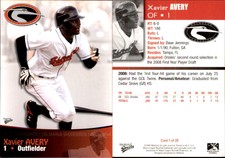 Xavier Avery 2009 MultiAd Delmarva Shorebirds #1 Card *AutographDen*