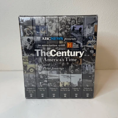 Vintage THE CENTURY America's Time w/ Peter Jennings VHS COMPLETE BOX SET SEALED - Image 1 of 4