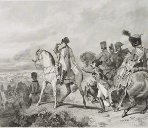 Nach VERNET (*1789), Schlacht bei Wagram, Sst. Realismus Militär 1800-1849 - Bild 1 von 4
