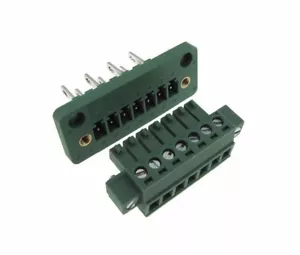 Morsettiera a vite 7 pin 3,81 mm spina flangia avvolta - montaggio a pannello - Foto 1 di 1