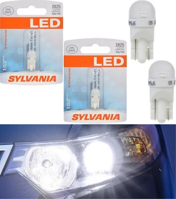 Sylvania LED Light 2825 T10 White 6000K Two Bulbs Front Side Marker Stock EO - Image 1 of 4