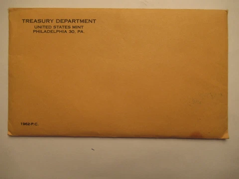 1962 US Mint Silver Proof Set, 5 coins, US mint package-NO COA #2 Cover