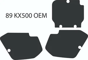 89 1989 Kawasaki OEM KX500 KX 500 Number Plate Background Decal Sticker - Bild 1 von 1