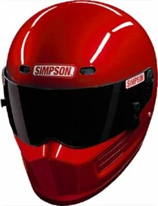 Simpson Super Bandit Casque Snell Sa2020 Couleur Rouge Msa M6 Fia Voiture Course - Imagen 1 de 7