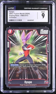Dyspo FB03-013 CGC 9 Dragon Ball Super Fusion World 2024 Raging Roar Card Mint - Bild 1 von 2