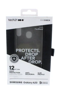 Tech21 Evo Check Case for Galaxy A20 Smoke Black - Picture 1 of 5
