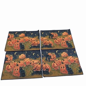 Tovaglietta arazzo Halloween set di 4 Pum Katz III Kohls gatti zucche - Foto 1 di 9