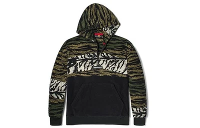 Colección Año del Tigre Año Nuevo Tigre Camuflaje Estampado Polar Sudadera con Capucha Foto 1 de 3