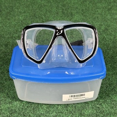 Oceanic Fisheye Mask Clear Black Dive Strap 05.5300.07 Case Included Used - Image 1 of 4