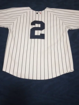 Derek Jeter NY Yankees Pinstripe Russell Athletic Authentic Collect. Youth 10/12 - Image 1 of 4