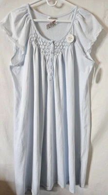 Camisón Miss Elaine Algodón Mezcla Poli Bordado Floral Encaje Ribete X Grande NUEVO Foto 1 de 4