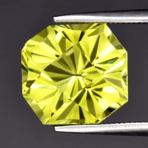 💎 Quarzo Limone Naturale 4,17ct 10x9,5mm VVS Fantasia - Gemma Brasile - Foto 1 di 4
