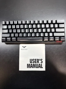 HAVIT KB611CM Rainbow Backlit Portable Wired Gaming Keyboard   - Black - Picture 1 of 3