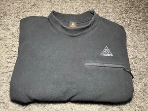 Vtg 90s NIKE ACG PolarTec Fleece 1/4 Zip Pullover Sweatshirt 90s Black Mock Neck - Picture 1 of 7