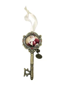 The Legend of Santa's Key Ornament 2012 goldfarbene rote Juwelen mit Glocke und Etikett 5"  - Bild 1 von 8
