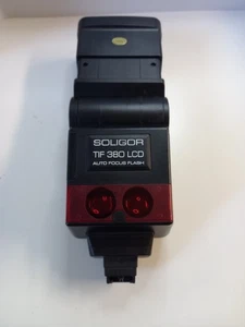 Blitzlichtgerät Soligor TIF 380 LCD Auto Focus Blitzlicht Fuß Minolta Dynax  - Bild 1 von 3