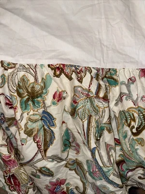 Lauren Ralph Lauren Full Bedskirt Dust Ruffle Antigua Pattern 17 Inch Drop EUC - Image 1 of 4