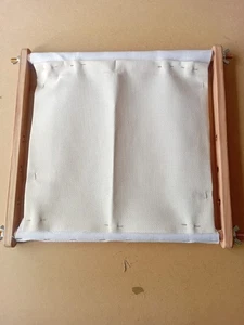 New Handmade Cross-Stitch Sewing Frame 12" rollers in Light Oak stain - Picture 1 of 3