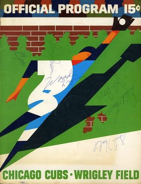 Dick Turk Farrell +5 Signed Jsa Certed 1968 Cubs Program Autograph - Image 1 of 1