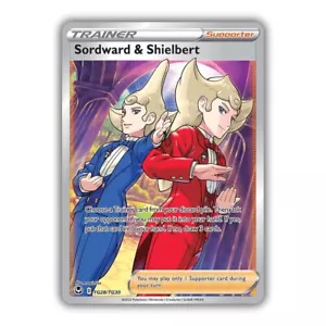 Pokémon TCG Sordward & Shielbert Sword & Shield - Silver Tempest Trainer NM - Picture 1 of 1