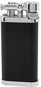 ITT CORONA Accendino Old Boy 64-9211C - Ottone Cromato / Nero - Picture 1 of 4