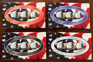 2001 US MINT STATE QUARTER COLLECTION PHILADELPHIA DENVER PLATINUM GOLD EDITION - Picture 1 of 6