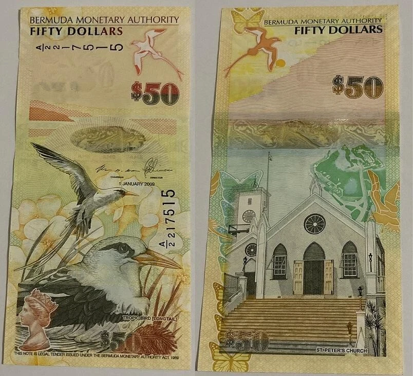 Bermudas - 50 dólares 2013 en estado bastante bueno P. 61A Lemberg-Zp Foto 1 de 1