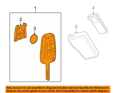 GMC GM OEM 10-16 Terreno Llave de entrada sin llave Llavero Transmisor remoto 20873622 Foto 1 de 2