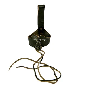 Trinkhorn Gürtelhalter Leder für Trinkhörner ab 0,4 Liter, braun Trinkhornhalter - Bild 1 von 1