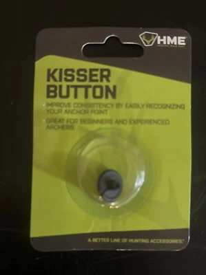 HME - Kisser Button - Black NWT Archery Bow And Arrow - Image 1 of 2