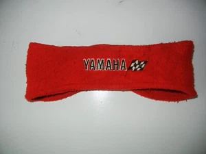 Vtg 80s 90s YAMAHA RACING Red Warm FLEECE WINTER HEADBAND Snow-Mobile Ski Beanie - Picture 1 of 3