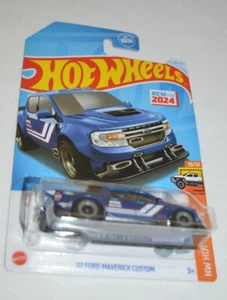 HOT WHEELS 2024 HW HOT TRUCKS  - ' 22 FORD MAVERICK CUSTOM BLUE - Picture 1 of 5