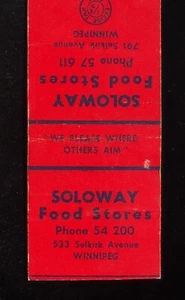 1940er VERBRAUCHSTEUER Soloway Lebensmittelgeschäfte 533 Selkirk und 791 Selkirk Ave Winnipeg MB - Bild 1 von 2