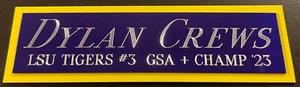 DYLAN CREWS LSU NAMEPLATE FOR AUTOGRAPHED Signed BASEBALL-BAT-JERSEY-PHOTO-CAP - Picture 1 of 5