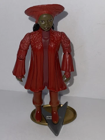 Star Trek TNG Guinan Whoopi Goldberg Playmates Action Figure Loose With Stand Cover