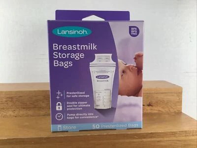 Bolsas de almacenamiento para congelador de leche materna preesterilizadas Lansinoh gratis nuevas 50 quilates Foto 1 de 3