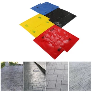 Set 4 pezzi tappetini stampo timbri cemento pavimento testurizzazione calcestruzzo 24*24 pollici - Foto 1 di 18