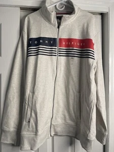 Tommy Hilfiger Men's Zip Up Logo Sweatshirt 2XL XXL NWT New 90’s Vibe - Picture 1 of 11