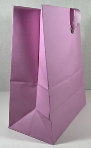 Lot of 8 NEW Hallmark Solid Pink Gift Bags Large 8" Ribbon Handle - Picture 1 of 10