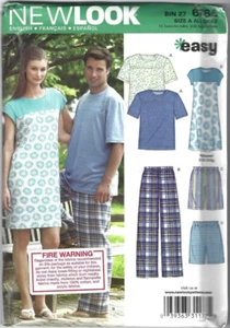 New Look Sewing Pattern 6765, Unisex, Nightie, Top, Pants, Shorts, XS-XL Uncut - Picture 1 of 2