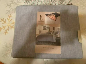 ED Ellen DeGeneres Dream King Duvet Cover in Blue Wash - Picture 1 of 6