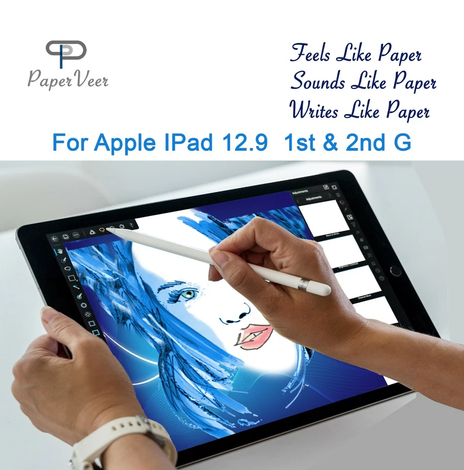 PaperVeer Matte Finish Film Anti-Glare Screen For Apple iPad 12.9 in W Button  - Image 1 of 4
