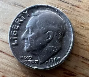 1965 Roosevelt Dime Off Center Mint Error. PLEASE-PLEASE READ DESCRIPTION. - Picture 1 of 4